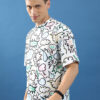 HIGHLANDER Unisex Abstract Printed Slim Fit T-shirt