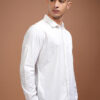 Highlander White Slim Fit Casual Shirt