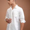 Highlander White Slim Fit Casual Shirt