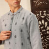 House of Pataudi Floral Embroidered Jashn Straight Kurta