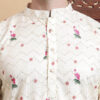 House of Pataudi Men Printed & Embroidered Cotton Straight Kurta