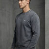 HRX by Hrithik Roshan Men Round Neck Overdyed Acid Wash Sweatshirt
