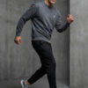 HRX by Hrithik Roshan Men Round Neck Overdyed Acid Wash Sweatshirt