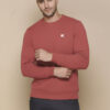 HRX by Hrithik Roshan Self Design Round Neck Long Sleeves Pullover Sweatshirt