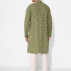 indus route by Pantaloons Men Quirky Printed Thread Work Pathani Kurta