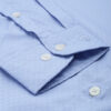 INVICTUS Men Easy Care Blue & White Self Design Formal Shirt