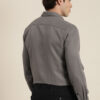 INVICTUS Men Easy Care Grey & Black Self Design Formal Shirt