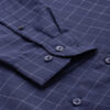 INVICTUS Men Easy Care Navy Blue & White Checked Formal Shirt
