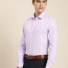 INVICTUS Men Purple & White Slim Fit Checked Sustainable Formal Shirt