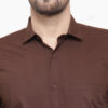 JAINISH Men Brown Classic Slim Fit Solid Formal Shirt
