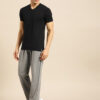 Jockey Men Black Solid V-Neck T-shirt