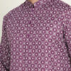 Jompers Floral Embroidered Mandarin Collar Silk Straight Kurta