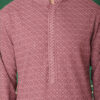 Jompers Geometric Embroidered Mandarin Collar Sequins Straight Kurta