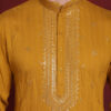 Jompers Geometric Embroidered Sequinned Straight Kurta