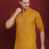 Jompers Geometric Embroidered Sequinned Straight Kurta