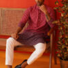 Jompers Men Floral Printed Sequinned Floral Kurta