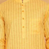 Jompers Striped Mandarin Collar Pure Cotton Straight Kurtas