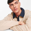 JUMPCUTS Men Typography Printed Polo Collar Cotton Oversized T-shirt