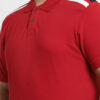 Kalt Men Red Polo Collar T-shirt