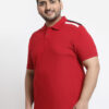 Kalt Men Red Polo Collar T-shirt