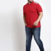 Kalt Men Red Polo Collar T-shirt