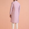 KISAH Men Thread Work Mandarin Collar Long Sleeves Straight Kurta