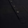 Kryptic Men Black Solid Cotton Straight Kurta
