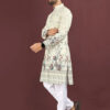 KURTA WALLAH Men Geometric Printed Thread Work Floral Kurta