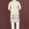 KURTA WALLAH Men Geometric Printed Thread Work Floral Kurta