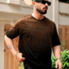 Maniac Men Dyed Round Neck Cotton Oversized T-shirt