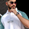 Maniac Men Printed Polo Collar Cotton Oversized Tshirt