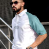 Maniac Men Printed Polo Collar Cotton Oversized Tshirt