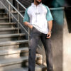 Maniac Men Printed Polo Collar Cotton Oversized Tshirt