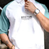 Maniac Men Printed Polo Collar Cotton Oversized Tshirt