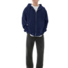 Maniac Men Solid Hood Cotton Front-Open Sweatshirt