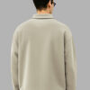 Maniac Men Solid Plain Mock Collar Full Sleeve Sweatshirt