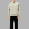 Maniac Men Solid Plain Mock Collar Full Sleeve Sweatshirt