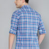 Mast & Harbour Men Blue & White Regular Fit Checked Casual Shirt