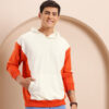 Mast & Harbour Men Colourblocked Hooded Sweatshirt