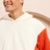 Mast & Harbour Men Colourblocked Hooded Sweatshirt