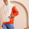 Mast & Harbour Men Colourblocked Hooded Sweatshirt