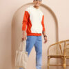 Mast & Harbour Men Colourblocked Hooded Sweatshirt