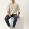 Mast & Harbour Men Standard Opaque Striped Casual Shirt