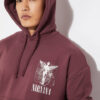 max Men Printed Hooded Sweatshirt