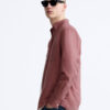 MISCHIEF MONKEY Men Classic Button-Down Collar Solid Cotton Tailored Fit Casual Shirt