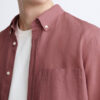 MISCHIEF MONKEY Men Classic Button-Down Collar Solid Cotton Tailored Fit Casual Shirt