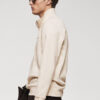 MISCHIEF MONKEY Men Mock Collar Solid Sweatshirt