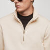 MISCHIEF MONKEY Men Mock Collar Solid Sweatshirt