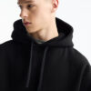 MISCHIEF MONKEY Men Solid Hooded Pullover Sweatshirt