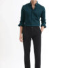 MISCHIEF MONKEY Men Solid Spread Collar Cotton Formal Shirt